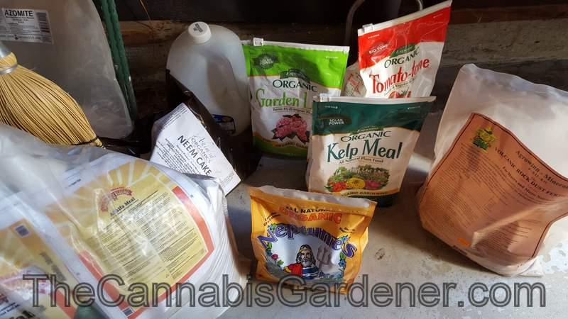 Supplies needed for making your own organic soil